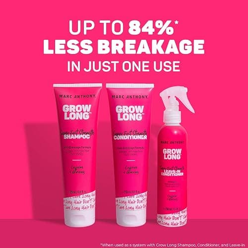 Marc Anthony Grow Long, Anti Breakage Hair Shampoo & Conditioner Set | Frizz Taming Strengthening Shampoo & Conditioner - Dry Damaged Hair & Split Ends - Biotin, Caffeine & Ginseng - Sulfate Free thumbnail 4