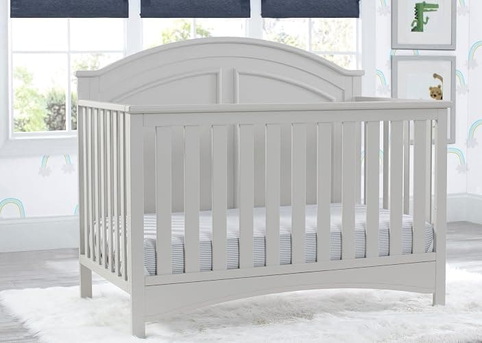 Delta Children Perry 6-in-1 Convertible Crib - Greenguard Gold Certified, Moonstruck Grey thumbnail 15