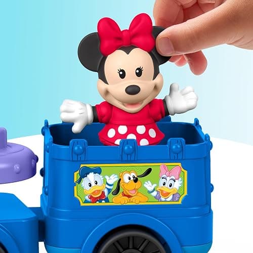 Fisher-Price Little People Toddler Toy Disney Jr Mickey & Minnie Musical Train with 2 Figures for Pretend Play Kids Ages 18+ Months thumbnail 3