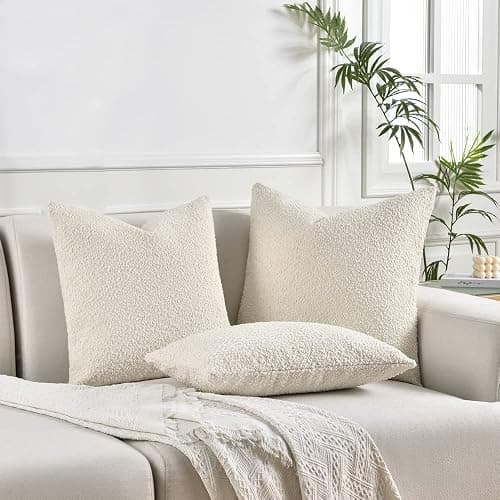 Sunkifover Textured Boucle Pillow Cover 12x20 Inches, Decorative Neutral Pillowcase Rectangular Cushion Cover for Sofa, Bed, Bedroom, Living Room, Cream. - Cream - 20" x 12" (Pack of 1) thumbnail 6