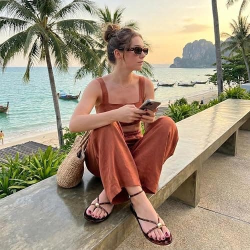 CUSHIONAIRE Vita Jelly Sandals for Women, Casual Lightweight Womens Strappy Sandals with Adjustable Buckle Strap and Gold Hardware Accent thumbnail 7