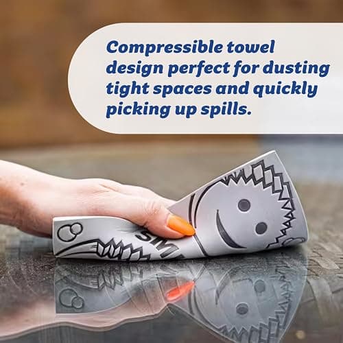 SCRUB DADDY Damp Duster Towel - Durable Sponge-Like Dust Cleaner for Multisurface Dusting, Picking Up Pet Hair, Dirt & Grime of All Kinds - Reusable, Soft, Flexible, Absorbent Cleaning Supplies (2ct) thumbnail 5