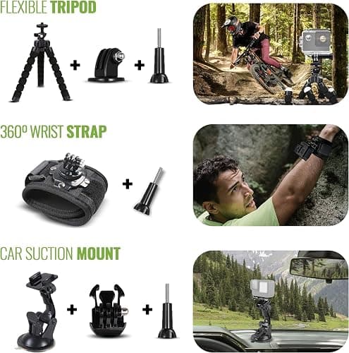 GoPro HERO11 (Go Pro Hero11) Black Mini - Waterproof Action Camera with 5.3K Ultra HD Video, 24.7MP Photos, 1/1.9" Sensor, Stabilization + 50-in-1 Accessory Kit + 64GB Card + More thumbnail 2