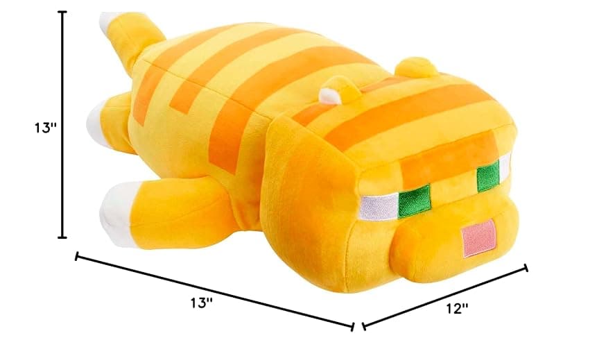 Mattel Minecraft Plush Cat 12-inch Stuffed Animal Figure, Floppy Soft Doll Inspired by Video Game Character, Collectible Toy thumbnail 2