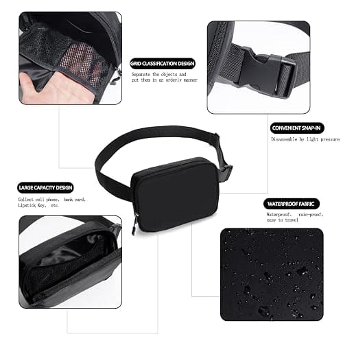 Belt bag Fanny pack crossbody bags for women Everywhere belt bag (black) thumbnail 4