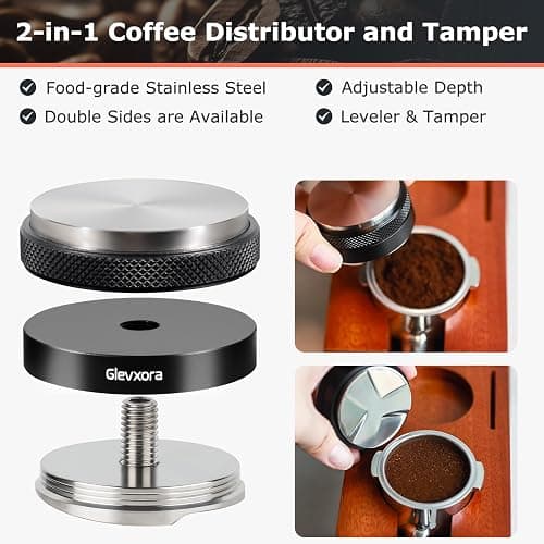 Glevxora Espresso Accessories Kit for Espresso Portafilter, Coffee Distributor and Espresso Tamper, Wdt Espresso Distribution Tool & Dosing Funnel Set for Espresso Coffee Machines (51mm) thumbnail 4