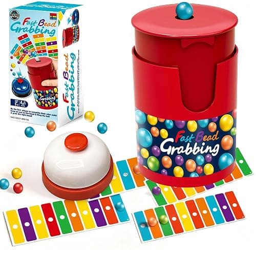 Bryasha Fast Bead Grabbing Game,Color Line Board Game,Match Color Bingo Game Set,Color Games for Kids,Hand Eye Coordination Training,Perfect for Family Game Nights and Group Gatherings - Image 1