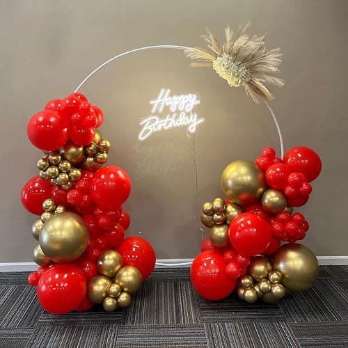 Bezente Red Balloons Latex Party Balloons - 100 Pack 12 inch Round Helium Red Balloons for Christmas New Years Casino Theme Wedding Birthday Patriotic Party Decorations thumbnail 2