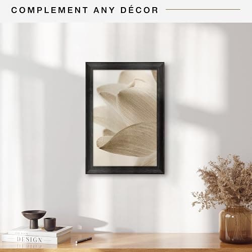 MCS Studio Gallery Classic 12x18 Picture Frame Black Woodgrain Engineered Wood, Vertical & Horizontal Wall Hanging Large Picture Frame for Photos, Posters & Art Prints (1-Pack) thumbnail 4