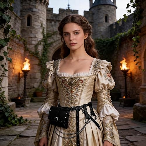 Dicxoser 4PCS Renaissance Medieval DIY Belt - Adjustable Pirate Belt with Bag & Skirt Hikes for Ren Faire, LARP & Halloween thumbnail 2