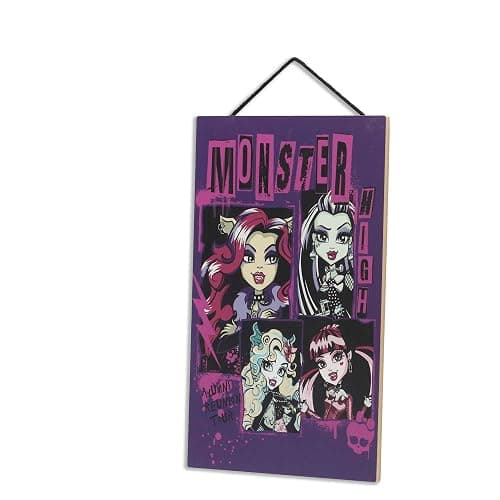 Monster High Freaky Fab Hanging Wood Wall Decor | Fun Monster High Sign for Bedroom or Movie Room thumbnail 4