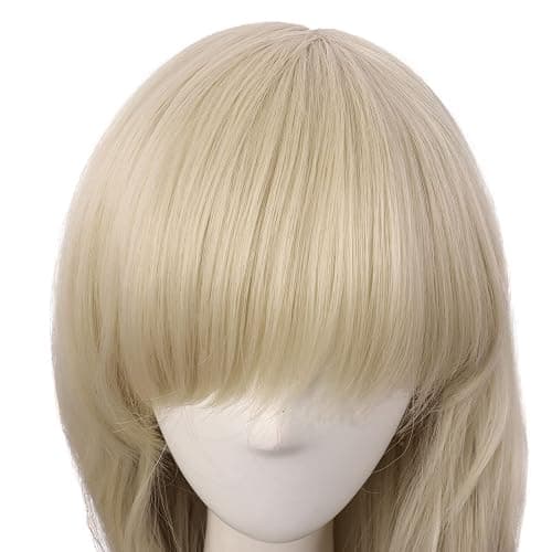 MapofBeauty 28 Inch Long Curly Hair Costume Cosplay Wig, Blonde | 70 cm Wig, Women, Side Bangs, Fashion thumbnail 5