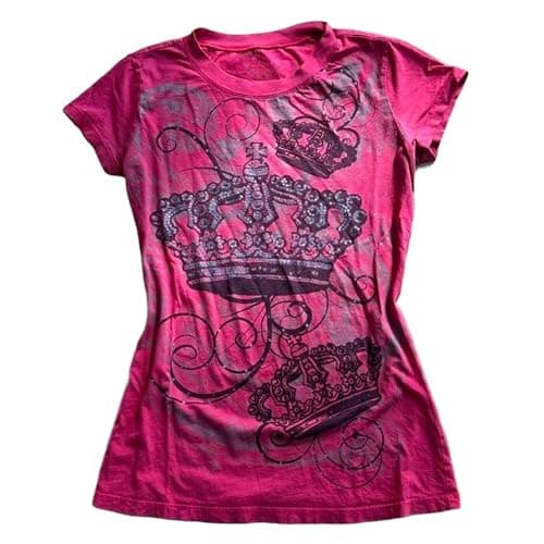 Emo Grunge Top Short Sleeve Y2k Shirts Vintage Streetwear Tops Women 2000s Fashion - Image 1