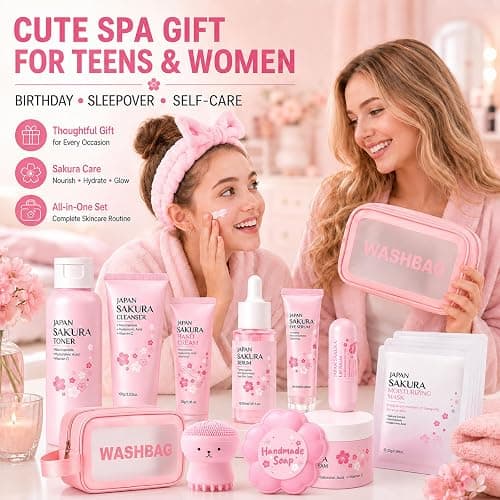 Sakura Skin Care Set for Kids & Teen, Birthday Christmas Gifts,15 PCS | Skincare for Girls 10-12, Skin Care for Kids 10-12, Kids Skin Care Set for Girls Ages 8-12, Face Care Kit, Daughter Gifts thumbnail 5