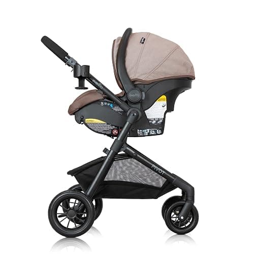 Evenflo Pivot Modular Travel System with LiteMax Infant Car Seat (Desert Tan) thumbnail 2