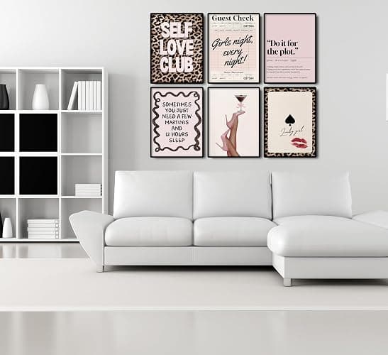 Trendy Pink Leopard Wall Art - Preppy Leopard Print Decor for Girls Bedroom, Dorm, Apartment - Modern Aesthetic Posters for Teen Girls & Women Home Decoration 6Pcs Unframed thumbnail 9