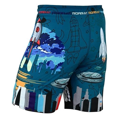 ROAR-INT MMA Rash Guard & BJJ Shorts Set Kids Fight Training Grappling Wear Jiu Jitsu Gi Trunks Outfit Set thumbnail 6