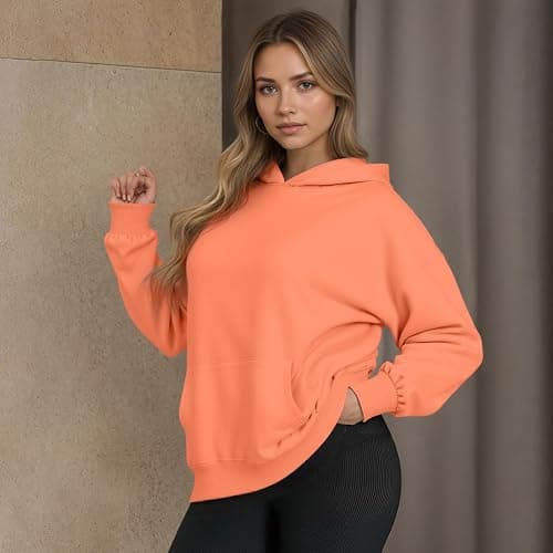 YARBCEN Womens Hooded Hoodies Sweatshirts - Long Sleeve Crewneck Sweaters With Pocket 2026 Fashion Spring Oversized Clothes thumbnail 3