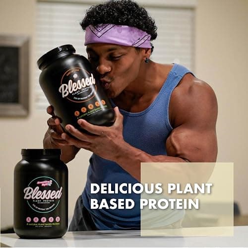 Blessed Vegan Protein Powder - Plant Based Protein Powder Meal Replacement Protein Shake, 23g of Pea Protein Powder, Dairy Free, Gluten Free, Soy Free, No Sugar Added, 30 Servings (Vanilla Chai) thumbnail 6
