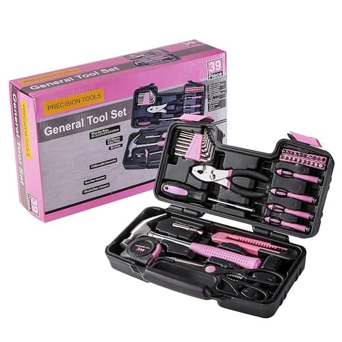 39 Piece All Purpose Basic Household Pink Tool Kit for Women - Small Tool Set with Toolbox Great for Home, Garage, Office and College Dormitory Use thumbnail 8