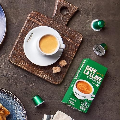 Cafe La Llave Latin Style Espresso Pods Dark Roast Compatible with Nespresso Original Line 40 Count Aluminum Capsules thumbnail 7