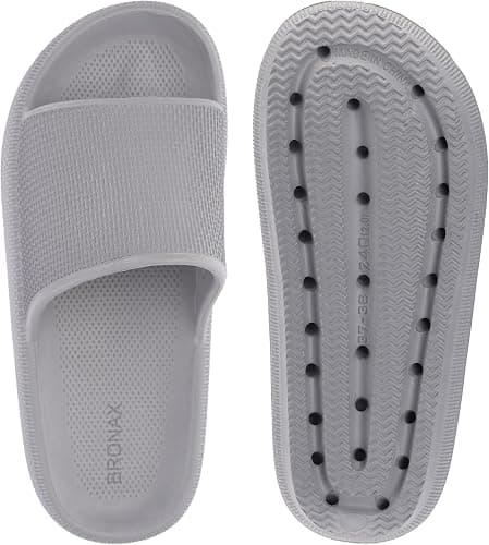 BRONAX Pillow Slippers for Women and Men | House Slides Shower Sandals | Cushioned Thick Sole thumbnail 6