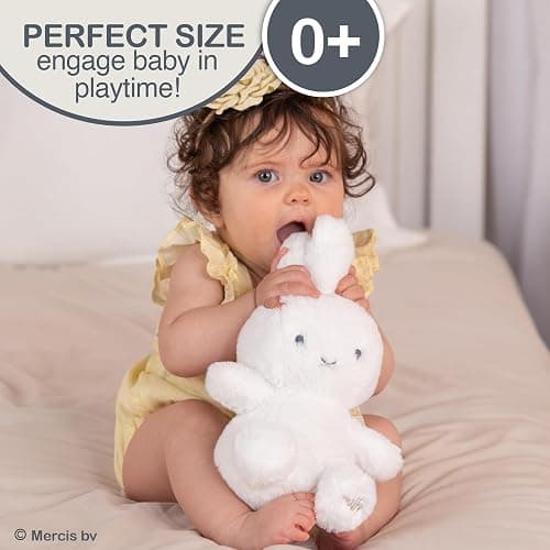 Kids Preferred Miffy Baby 10 in Plush - Embroidered Details, Miffy Logo on Paw, Super Soft Cozy Plush, for Ages 0 Months and up, Beans in Bottom thumbnail 6