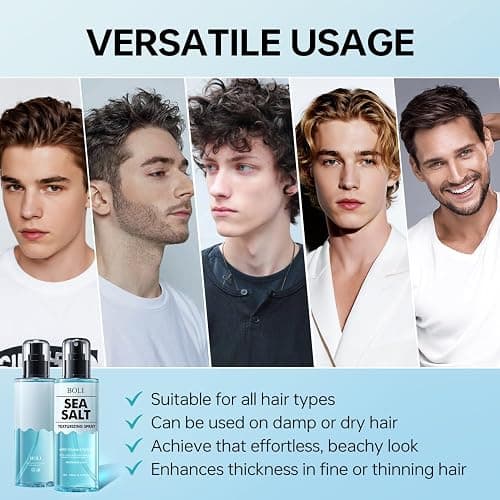 BOLI Sea Salt Spray for Men & Women, Adds Instant Volume, Light Hold, Texture, Thickening Curly Fine Hair Texturizing Water (8.12 FL.OZ) thumbnail 7
