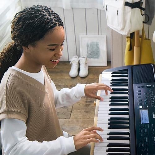 Yamaha 61 Touch Sensitive Keys Portable Keyboard for Beginners with Music Rest, Power Adapter PSR-E383 thumbnail 2