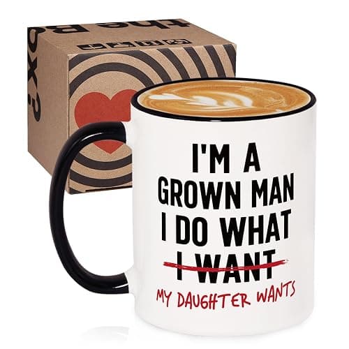 Aurahouse Funny Girl Dad Gifts Mug, Gift for Dad from Daughter | Dad birthday gifts from daughter wife kids, Fathers Day, Christmas gift for dad, New Daddy, I Do What My Daughter Wants thumbnail 9