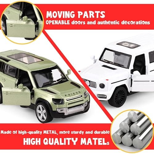 Hooqict Metal Die Cast Toy Car Set of 5, Openable Doors Pull Back Car for Kids Boys Age 3 4 5 6 7 8, Racing Car Party Favors Mini Toy Car for Pinata Stuffers, Goodie Bag Stuffers, Birthday Gifts thumbnail 4