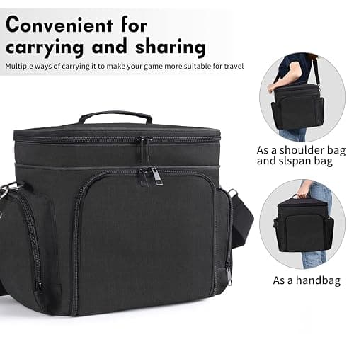 Portable Nintendo Switch Case Large Carrying Storage Bag Compatible with Nintendo Switch/Switch OLED/ Switch Lite, Soft Lining Hard Case for Nintendo Switch Console Pro Controller & Accessories thumbnail 7