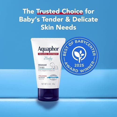 Aquaphor Baby Advanced Therapy Healing Ointment, Multipack, 3 x 3 OZ | Baby Skin Protectant with Petrolatum for Chapped or Dry Skin, Drool Rash and Diaper Rash, Hypoallergenic, Fragrance Free thumbnail 4