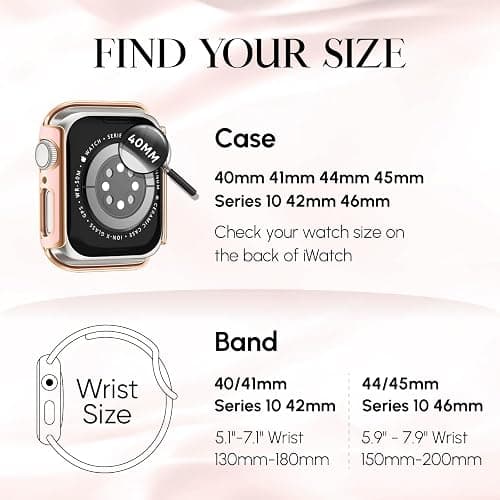 Braided Stretchy Band Compatible for Apple Watch Bands for Women and Case 40mm 41mm 42mm 44mm 45mm 46mm, Solace Solo Loop Bling Diamond Screen Protector Cover for iWatch Series 11 10 9 8 7 SE 6 5 4 thumbnail 5