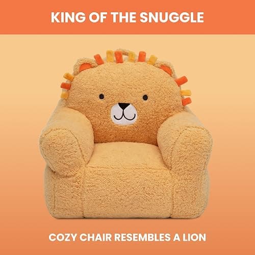 Delta Children Lion Cozee Buddy Chair, Orange thumbnail 4