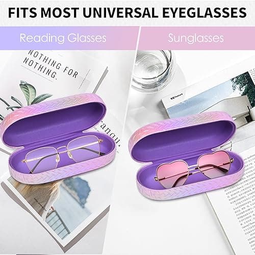 ZKFLLO 2 PACK Large Hard Shell Sunglasses Case, Protective Case For Sunglasses and Eyeglasses thumbnail 4