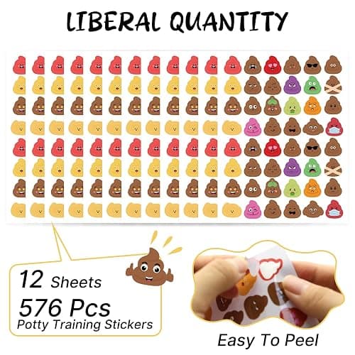 Aolamegs 576 Pcs Potty Training Stickers, Funny Cute Stickers for Potty Training Sticker Chart, DIY Party Favor Decorations for Crafts Notebooks Card Making Journal thumbnail 3