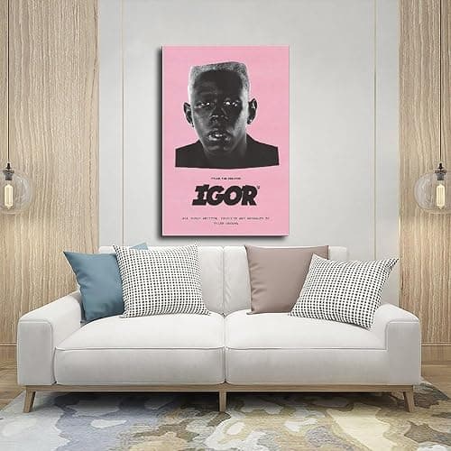 OUNCLA Rapper The Creator Igor Music Album Art Deco Poster Poster Bedroom Decor Sports Landscape Office Room Decor Gift Style:Unframe 12x18inch(30x45cm) thumbnail 5