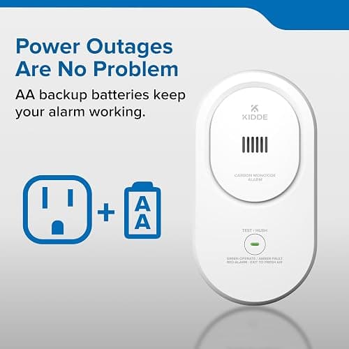 Kidde Carbon Monoxide Detector, Plug-in & AA Battery Backup, COP | Rotating Plug with Power Surge Immunity, LED Status Lights, Loud 85 Db Alarm, Ideal for Homes & Apartments, 5th Edition thumbnail 4