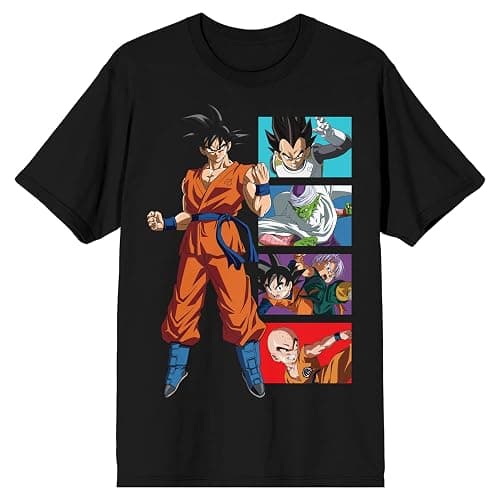 Dragon Ball Super Goku Character Panels Men's Black T-Shirt - Medium - Black - Image 1