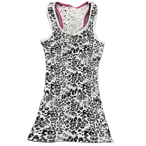 Striped Tank Top Y2k 2000s Leopard Emo Grunge Mcbling Spaghetti Strap Tops Teen Girls Women Cheetah Cami - Image 1
