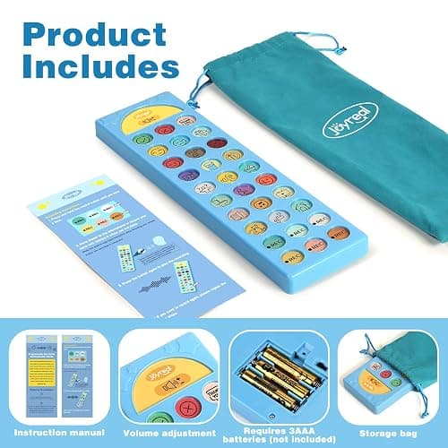 Joyreal AAC Device for Autism, Non Verbal Communication Tools for Speech Therapy & Stroke Rehab. Autism Talking Aids with 6 Programmable Buttons & Adjustable Volume, Autism Toys for Kids and Adults thumbnail 8