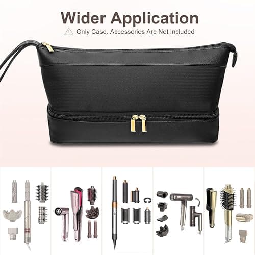 GENCAM Flexfusion Carrying Case for Shark, Travel Case for Shark Glam Ceramic/FlexFusion Hair Straightener, Travel Bag for Shark Flexfusion Air Ceramic HD641S/HD642S /HD6052S(Black) thumbnail 5