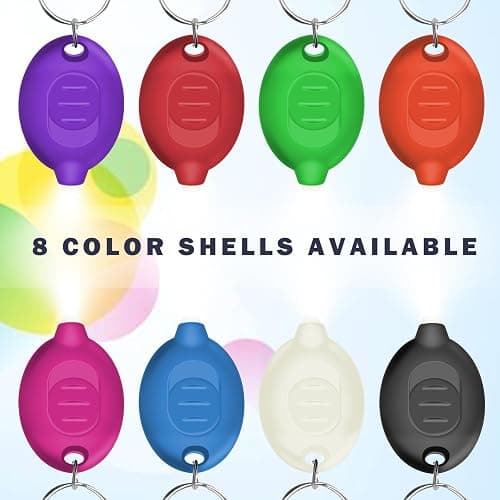 Daemson Mini LED Keychain Flashlight, Ultra Bright Tiny Flashlight, Small Keychain Flashlight White Light, Micro Pocket Key Ring LED Flashlight for Emergency Lighting - Multicolor Shell (8PCS) thumbnail 3