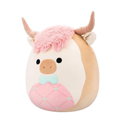 Squishmallows Original 20in Samson The Cookie Highland Cow with Bowtie – Official Jazwares Easter Plush (Jumbo) thumbnail 4