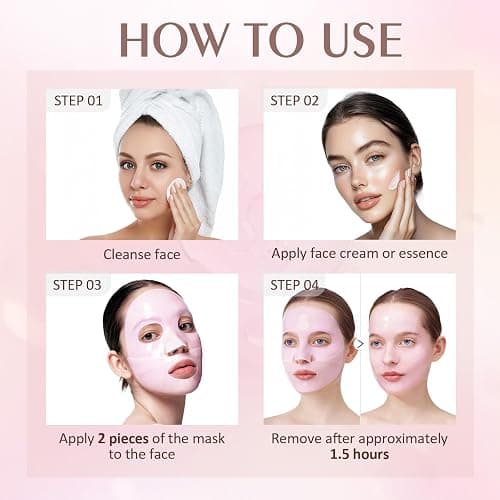 sylvérie Rose Bio-Collagen Face Masks, 10 Pack Hydrating Facial Mask | Skin Care for Women, Moisturizing Beauty Rose Sheet Masks, Spa Gift for Women, Hydrating Mask for All Skin Types thumbnail 6