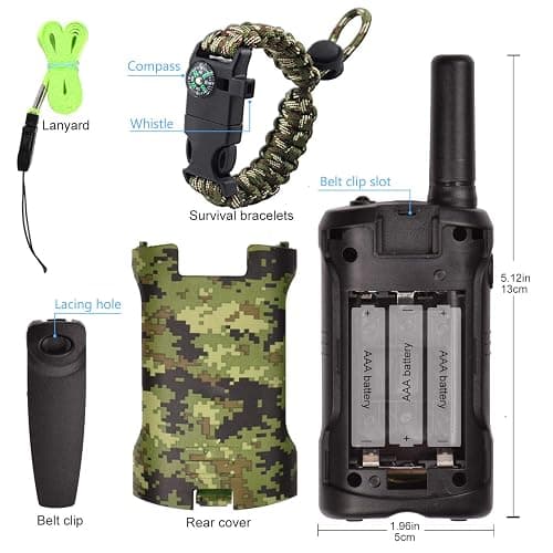 Walkie Talkies for Kids 22 Channel 2 Way Radio 3 Miles Long Range Handheld Walkie Talkies Durable Toy Best Birthday Gifts for 6 Year Old Boys and Girls fit Adventure Game Camping (Green Camo 1) thumbnail 6