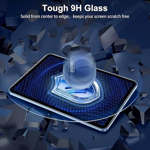 SPARIN Screen Protector for iPad 11th 10th Generation (iPad A16 11-inch 2025/10.9 inch 2022), 2 Pack Tempered Glass for iPad 11/10 Gen, Case Friendly, Anti-Scratch, Touch Sensitive thumbnail 6