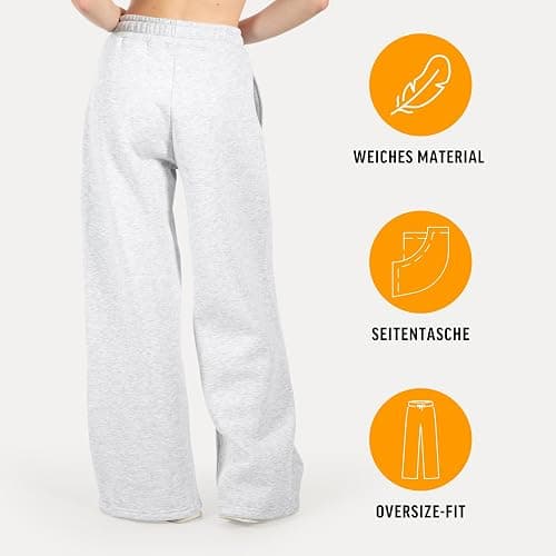 SMILODOX Jogginghose Damen Siara, Bequeme & stylische Freizeithose mit elastischem Bund und Seitentaschen, Trainingshose mit verstellbarem Beinabschluss im Oversize Fit, Für Fitness, Yoga & Freizeit thumbnail 2