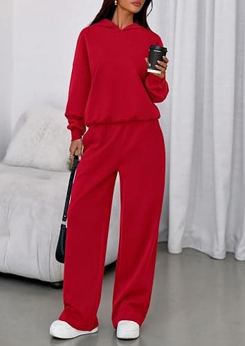 PRETTYGARDEN 2 Piece Lounge Sets for Women Matching Sweatsuits | Oversized Hoodies & Baggy Wide Leg Sweatpants,Casual Sweat Set,Workout Tracksuit,Airport Travel Outfits,Fashion Fall Clothes thumbnail 5